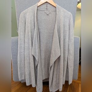 Barefoot Dreams Cozychic Lite Gray Open Cardigan